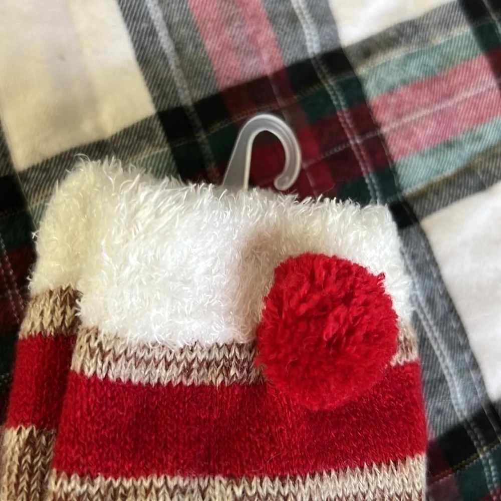 The sock monkey has rubber on the bottom for slip resistant.-Copy